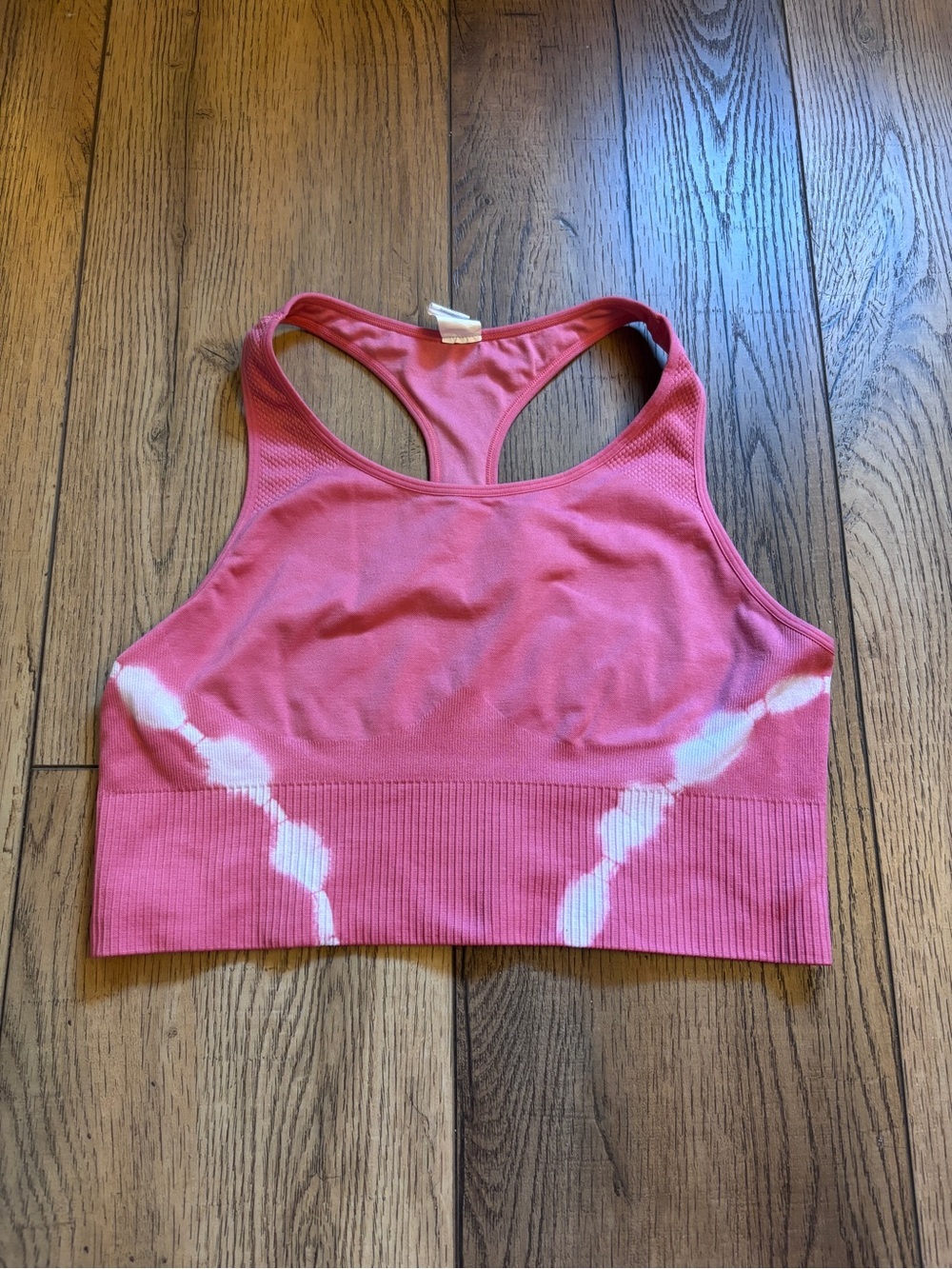 ZYIA Pink Tie-Dye Seamless Racerback Sports Bra
